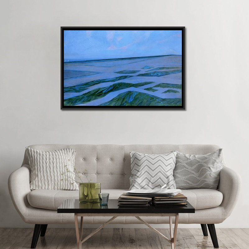 « dunes landscape, 1912 » par piet mondrian, reproduction d’art sur toile, H 32 po x l 48 po x P 1,5 po, Pas de tapis