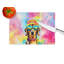 Dachshund Hippie Dawg Glass Cutting Board Large