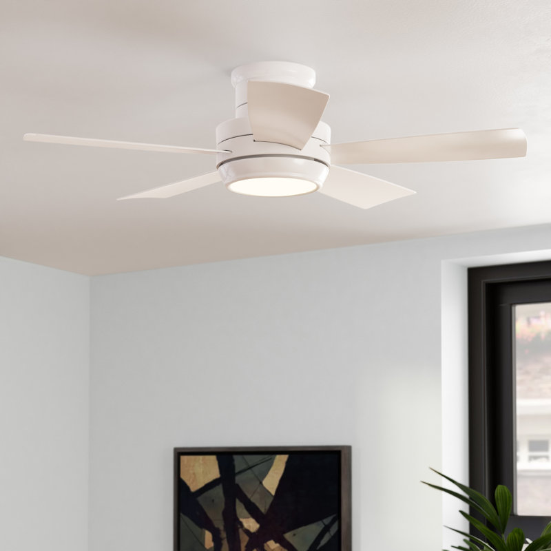 44'' Ceiling Fan with LED Lights, White