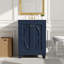 Meuble-lavabo moderne de 24 po avec motif elliptique orné et charnières à fermeture douce-703198101