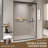 44-48 In. W X 72 In. H Double Sliding Shower Door, Semi-Frameless Bathroom Sliding Door With 1/4" (6Mm) Tempered Glass For Walk-In Shower, CM-24D03-48MBX, Shower Door-123698827-123698830