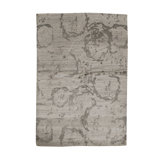 Hand-Knotted High-Quality Silver and Beige Area Rug