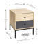 40cm W Metal Bedside Table