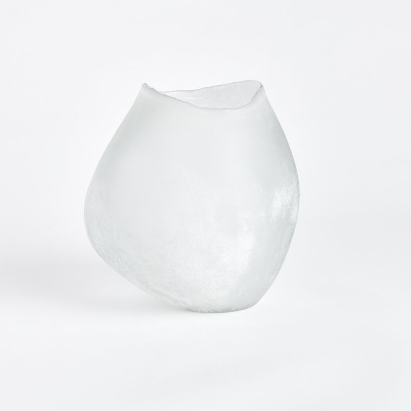 Glass Table Vase, 7" H x 6" W x 6" D
