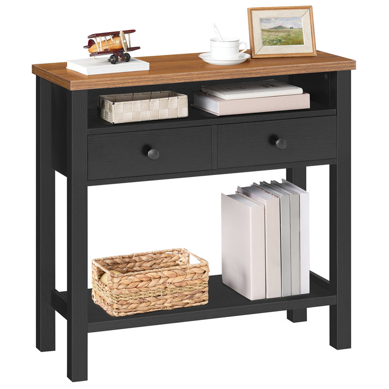 Console de hall d'entrée 31,5 po Sayveon, Noir, H 31,5 po x l 31,5 po x P 11,8 po, 2