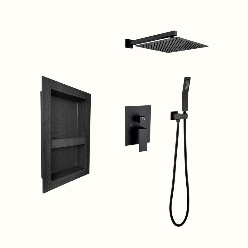 Complete Shower System, Matte Black