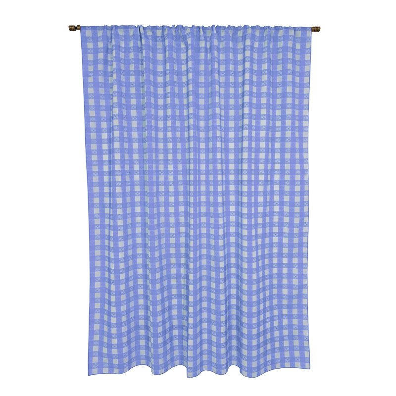 Rideau de fenêtre Popeline, Bleu clair, L 58 po x L 72 po