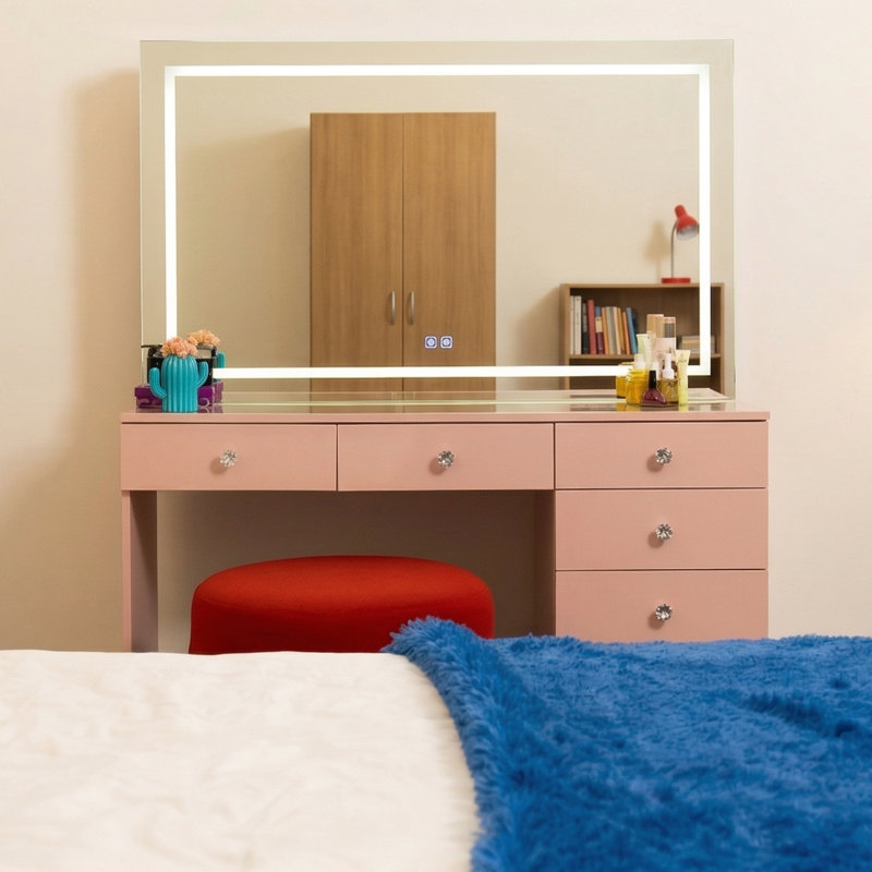 Table de coiffeuse Boahaus Aria, Rose