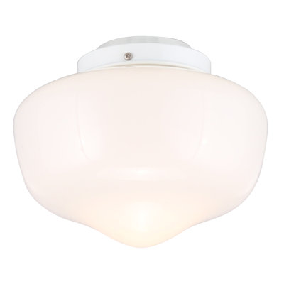 8.3 in. 1 - Light Frosted LED Schoohouse Ceiling Fan Light Kit