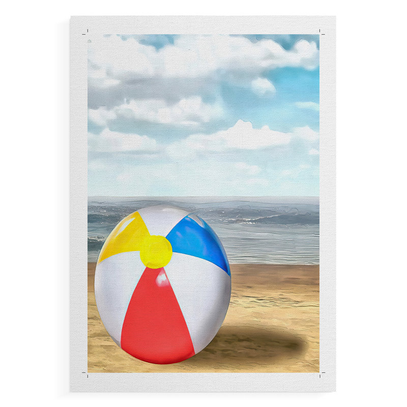 Beach Ball II - Impression sur toile seulement - NON-CADRE, H 18 po x l 12 po