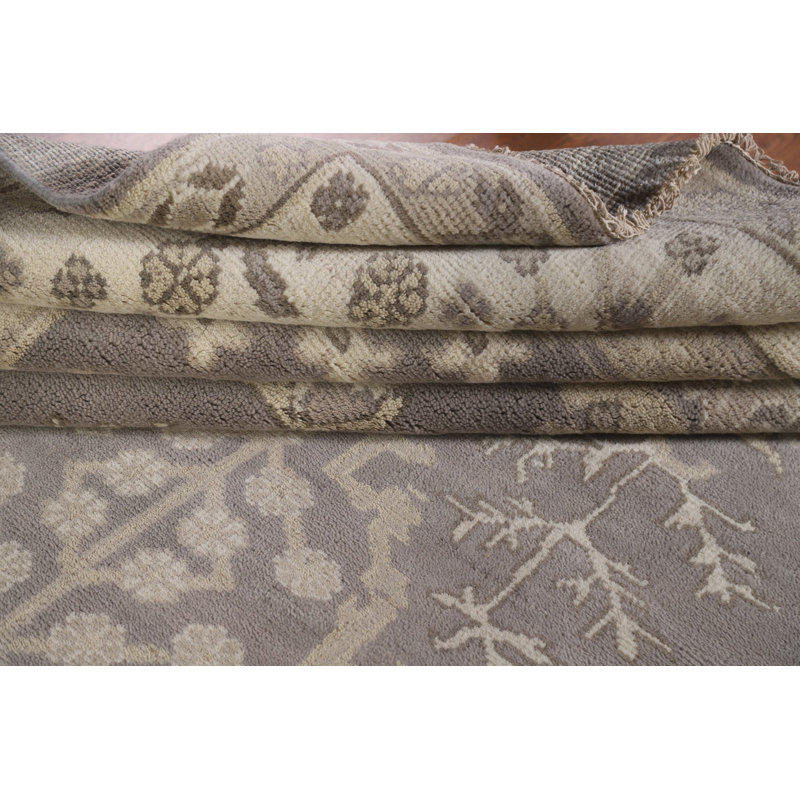 Tapis géométrique fait à la main Oushak 8 x 10