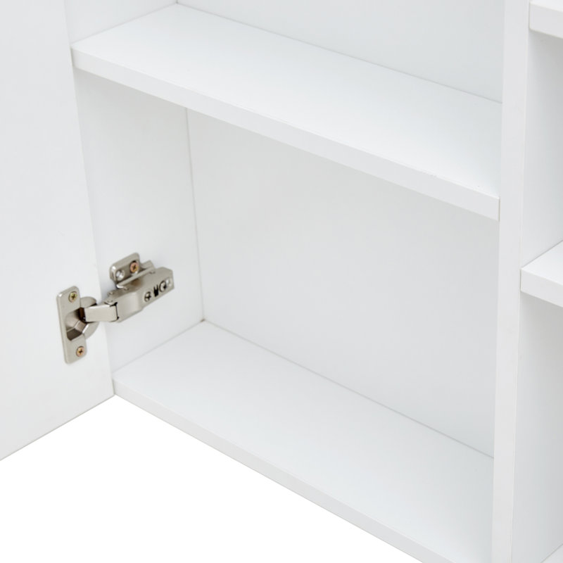 Armoires à pharmacie blanches en MDF peu encombrantes, rangement de miroir moderne pour salle de bain