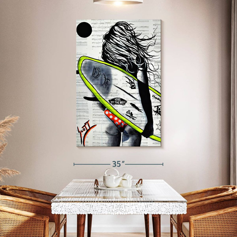 Senne The Beach Is Calling Surfer, 51" H x 34" W