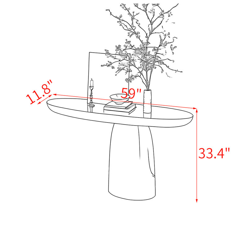 Table de véranda moderne et simple., Doré, H 33,4 po x l 59 po x P 11,8 po