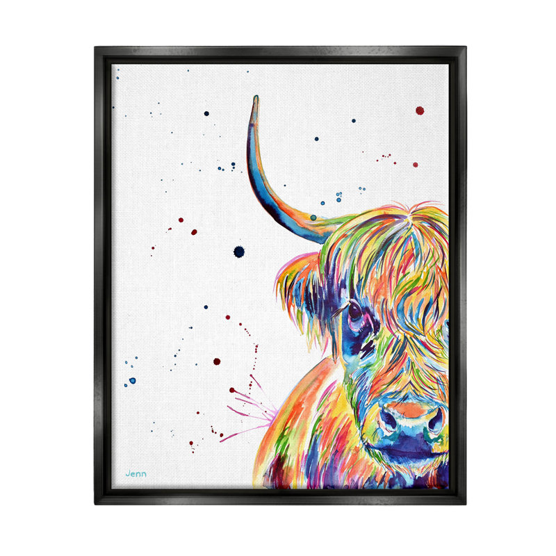 Art mural sur toile Vivant, Cadre flottant noir de jais, H 21 po x l 17 po x P 1,7 po
