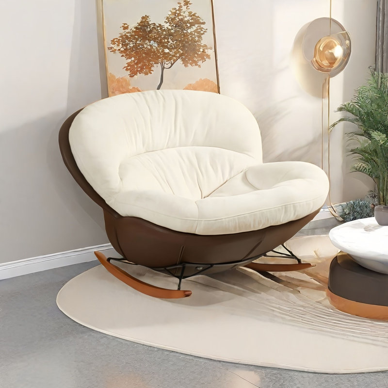 Chaise berçante moderne rembourrée