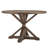 Ceri Rustic X-Base 48" Round Dining Table Set - Table And 4 Dark Gray Velvet Chairs-1703925301