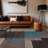 Bolkov Modern Geometric Color Block Ocean Blue Power Loomed Indoor Area Rug-129908154