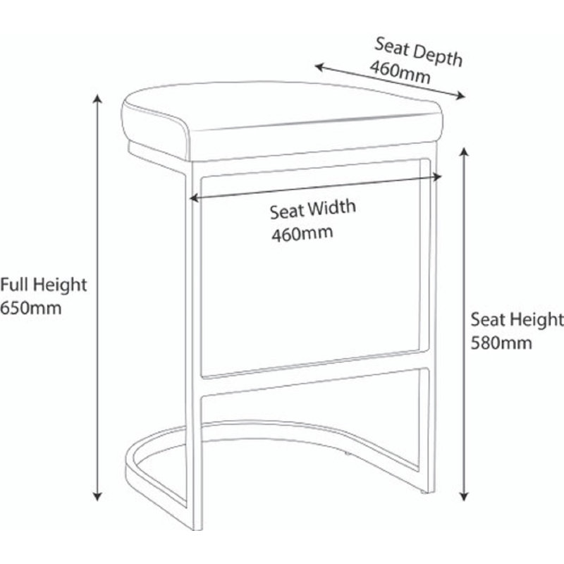 Lamboro Bar Stools Upholstered Counter Stool with Metal Frame, Mustard
