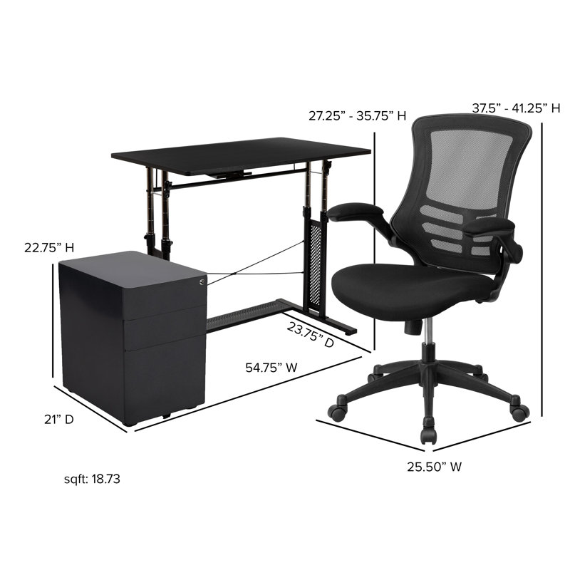 Berezinsky 3 Piece Computer Desk Office Set