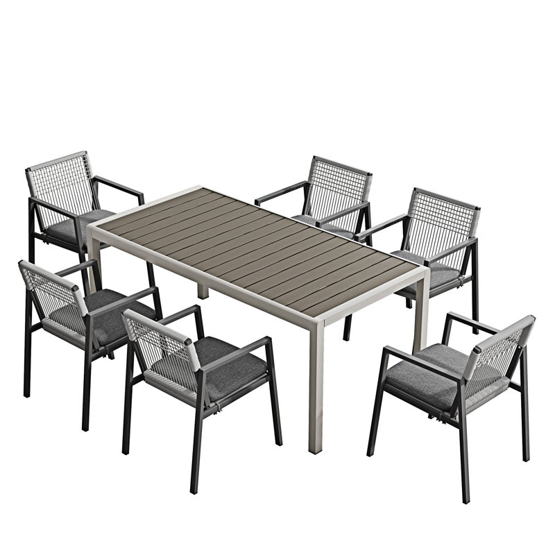 Ensemble repas d'extérieur, Gris