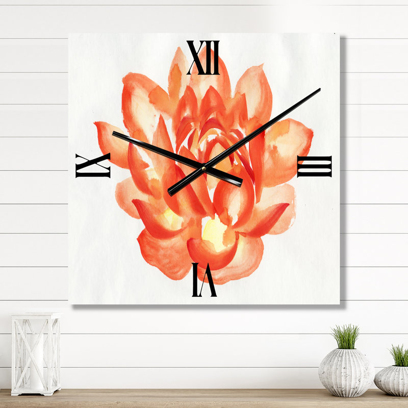 Détail d'une horloge murale Lotus, Moyen