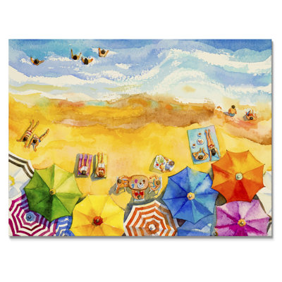 " Aerial Pastel Beach Miami VII " Painting Print