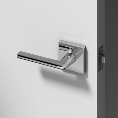 Mirra Privacy Door Lever Modern Concealed Design For (Bed & Bath) – Sleek Minimalist Style in Brushed Nickel