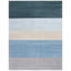 Tapis rayé bleu / gris Aslin-1305806098