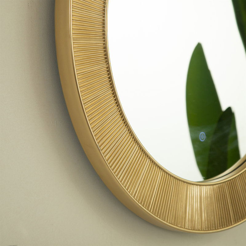 Miroir Cyclis 31 po, Doré/argent