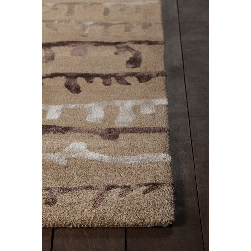 Navyan Khaki Area Rug, Khaki, Rectangle 5' x 7'6"