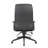Executive Office Chair, Black Soft Vinyl, Nylon Base, 3 Paddle Tilt