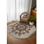 Tapis marocain beige en coton et polyester à imprimé numérique Madeline Collection-704815160