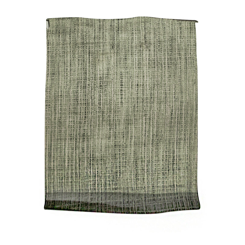 Tapis vert et gris noué à la main de haute qualité