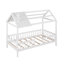 Lit taille maison en bois avec clôture,-100942888
