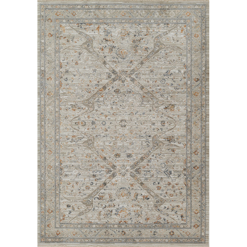 Viscose Oriental Indoor Rug, Rectangle 3'11" x 5'5"