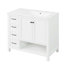 Meuble-lavabo blanc 36 po avec deux portes et tiroirs