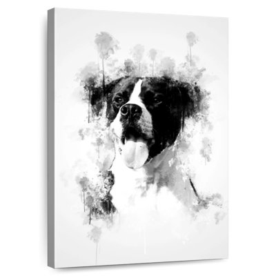 Brampt Dog Happy Black And White