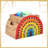 Dorothy Rainbow Wicker Basket (2 Pieces), Large and Medium Size Storage, Handwoven Water Hyacinth