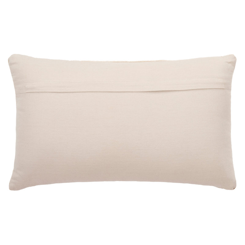 Champagne Embroidered Rectangular Throw Pillow with Zipper