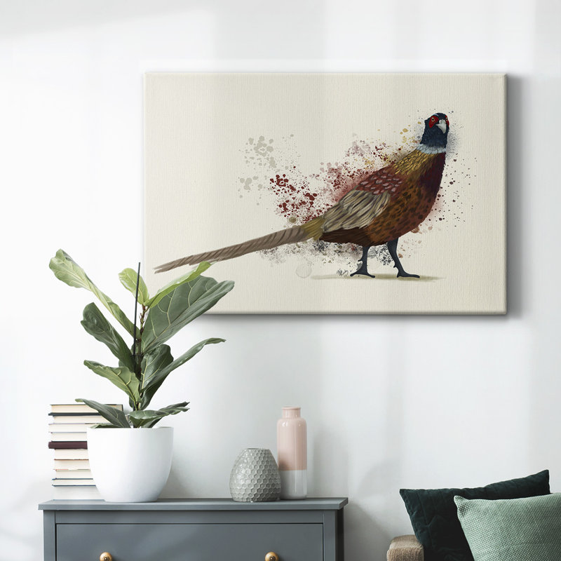 Toile tendue Pheasant Splash, H 12 po x l 18 po