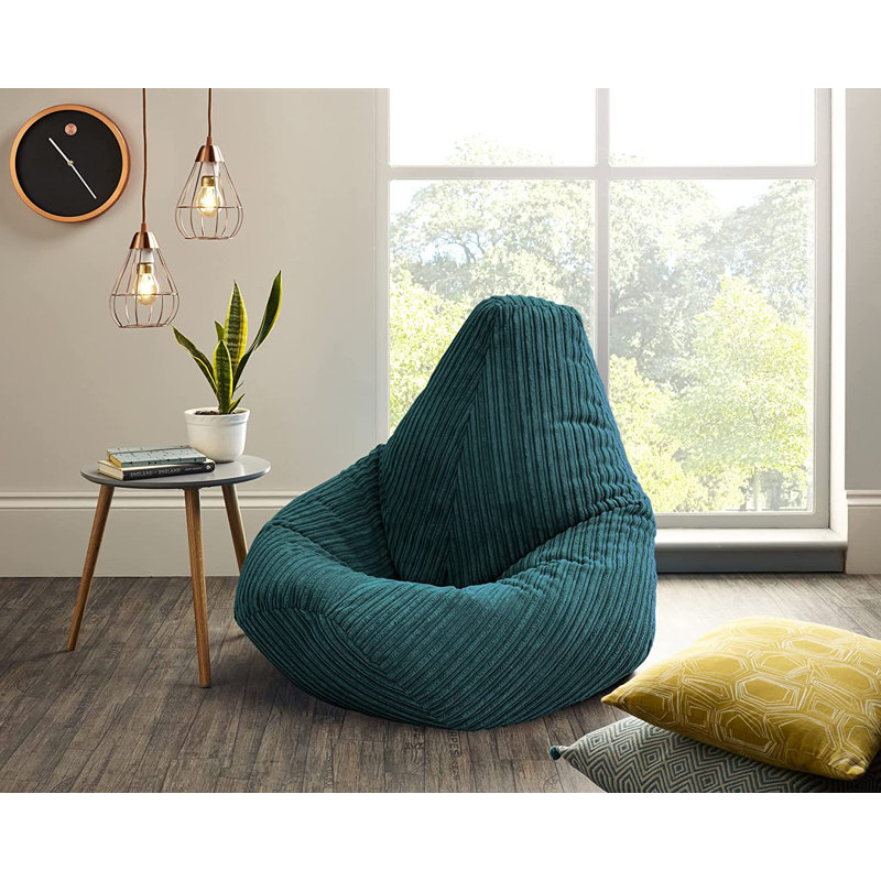 Corduroy Refillable Classic Bean Bag, Teal