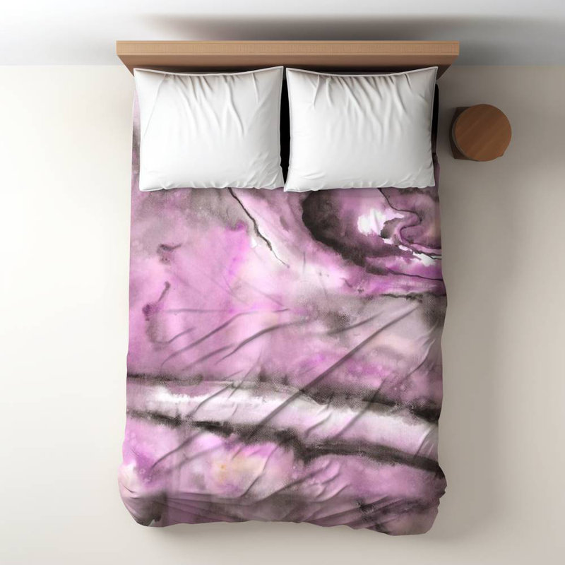 Polyester Sateen Duvet Cover, Twin Duvet, Blue Purple