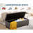 51" Ottoman Storage Benches, 30 Gallons of Bed Storage Bench with Storage-1727399233