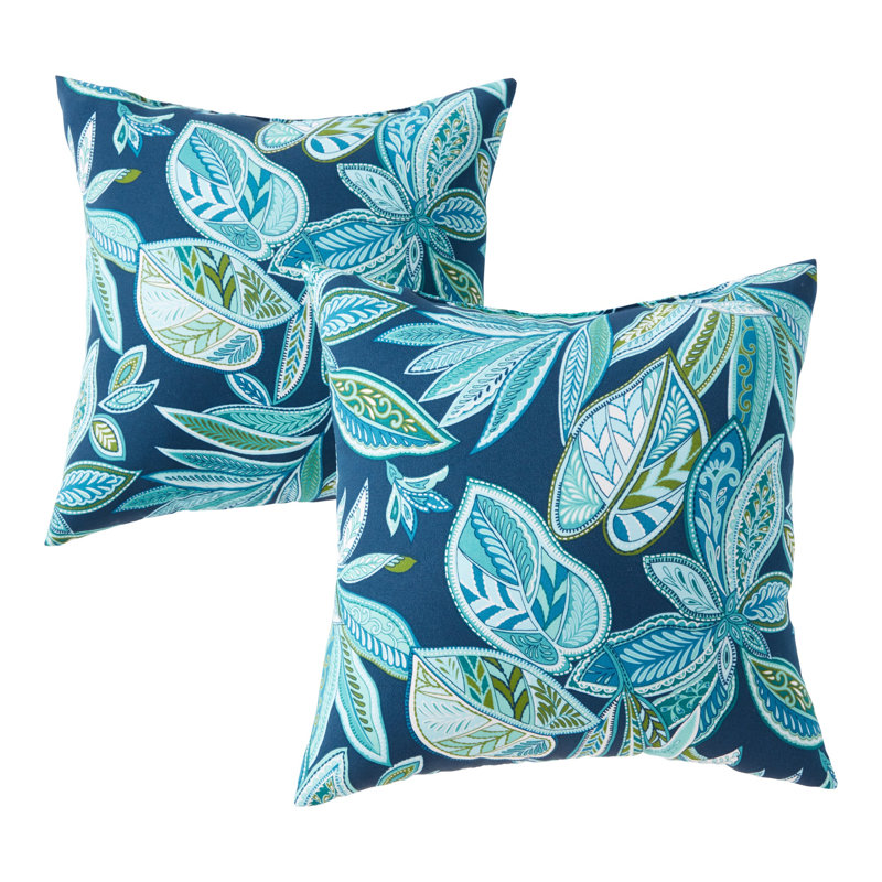 Covington Outdoor Square Pillow Cover & Insert, Botanical Crestwood