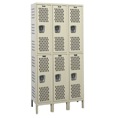 Heavy Duty 2 Tier 3 Wide Gym Locker -  Hallowell, U3288-2HDV-PT