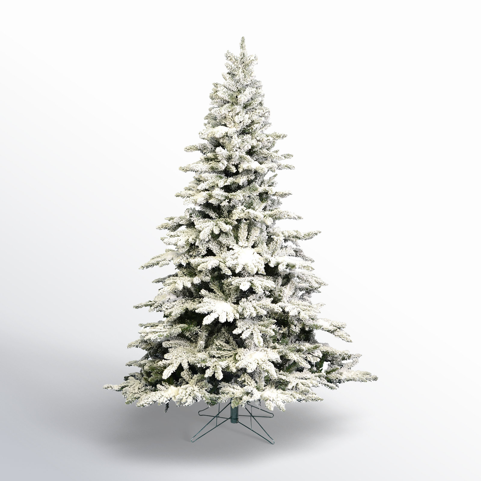 White Frosted 14' Fir Christmas Tree, 7.5'