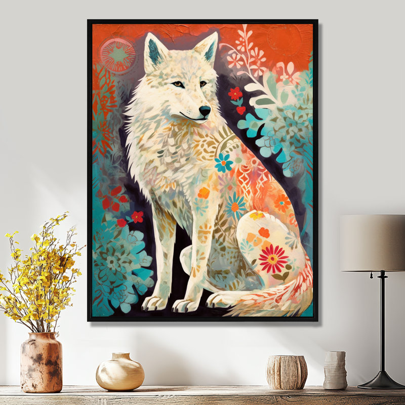 Puissant hibou blanc dans la forêt de Boho, impression d'art animalier loup, H 20 po x l 12 po x P 1 po
