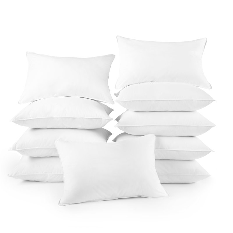 Downlite Polyfill Jumbo Medium Pillow 10-Pack - Hypoallergenic