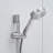 Bathroom Matte Black Shower Head - 10-Inch With 5-Spray Handheld And Slide Bar Wall Mounted Faucet System For Bath